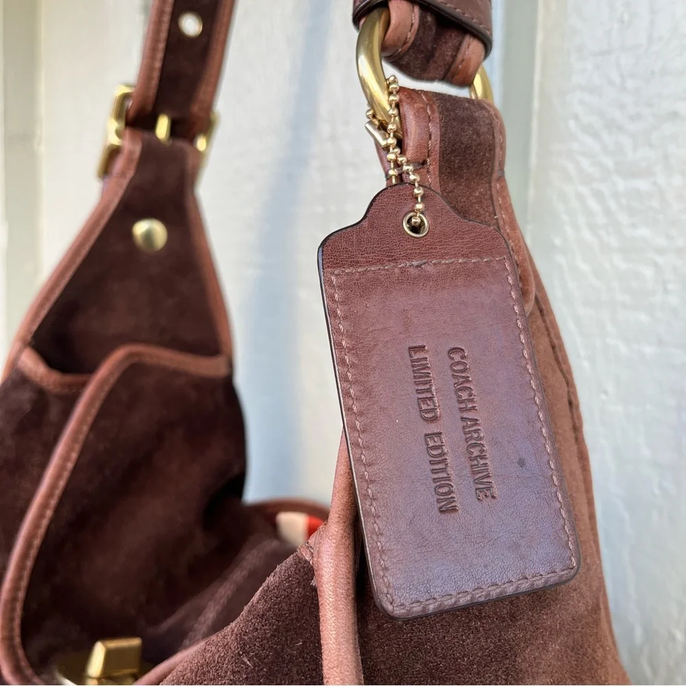 Coach Haversack Legacy Limited Edition Brown Suede Shoulder Bag - Picture 5 of 15